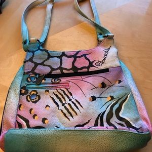 Lovely Anuschka Animal Flower shoulder bag